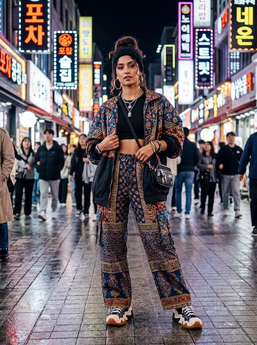 AI-styled Custom / Freestyle outfit — look 7 generated by Style Math AI