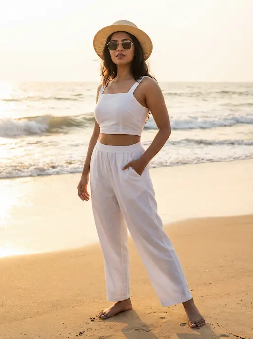 AI-styled Travel outfit — look 1 generated by Style Math AI