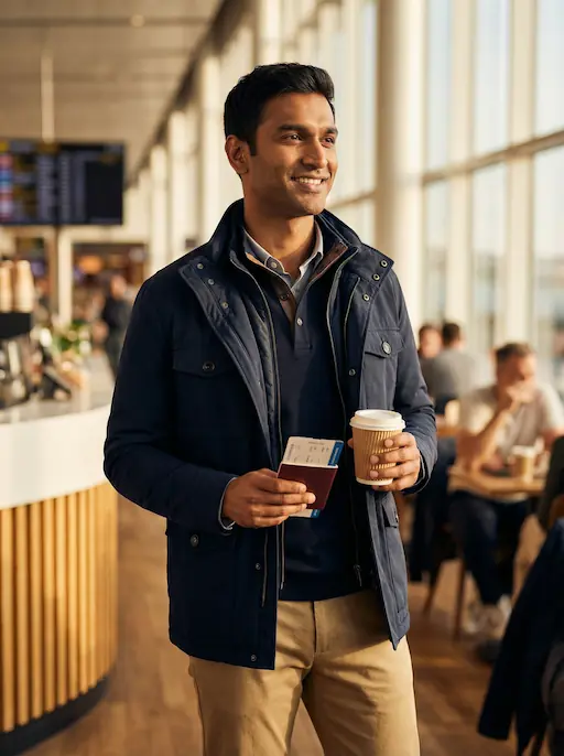 AI-styled Travel outfit — look 6 generated by Style Math AI