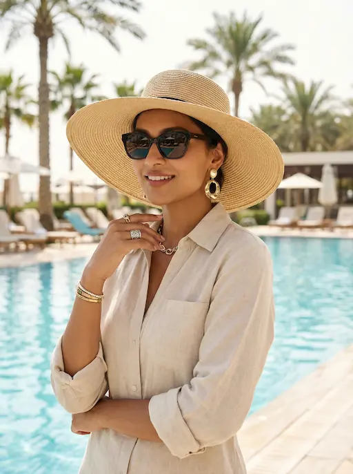 AI-styled Travel outfit — look 9 generated by Style Math AI